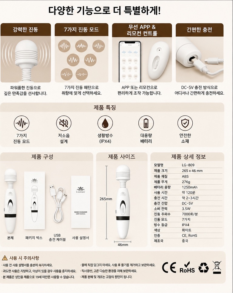 루오지 페어리 킹콩 진동기 상세 이미지